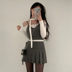 Tie Strap Off Shoulder Set 