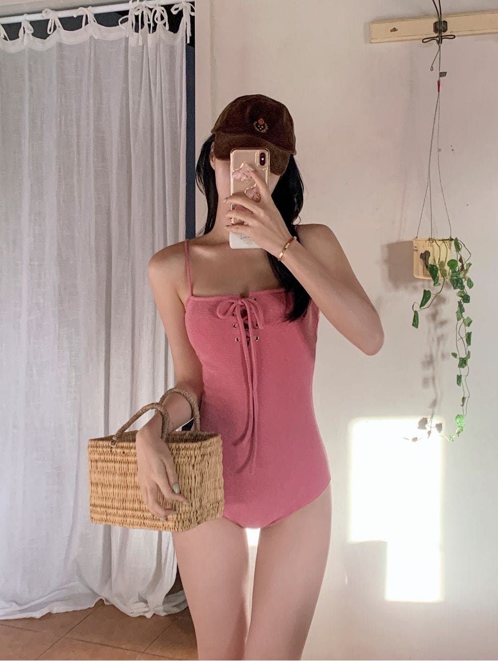 【🌴Sweet Salt Tie-on】Terry Eyelet Monokini 