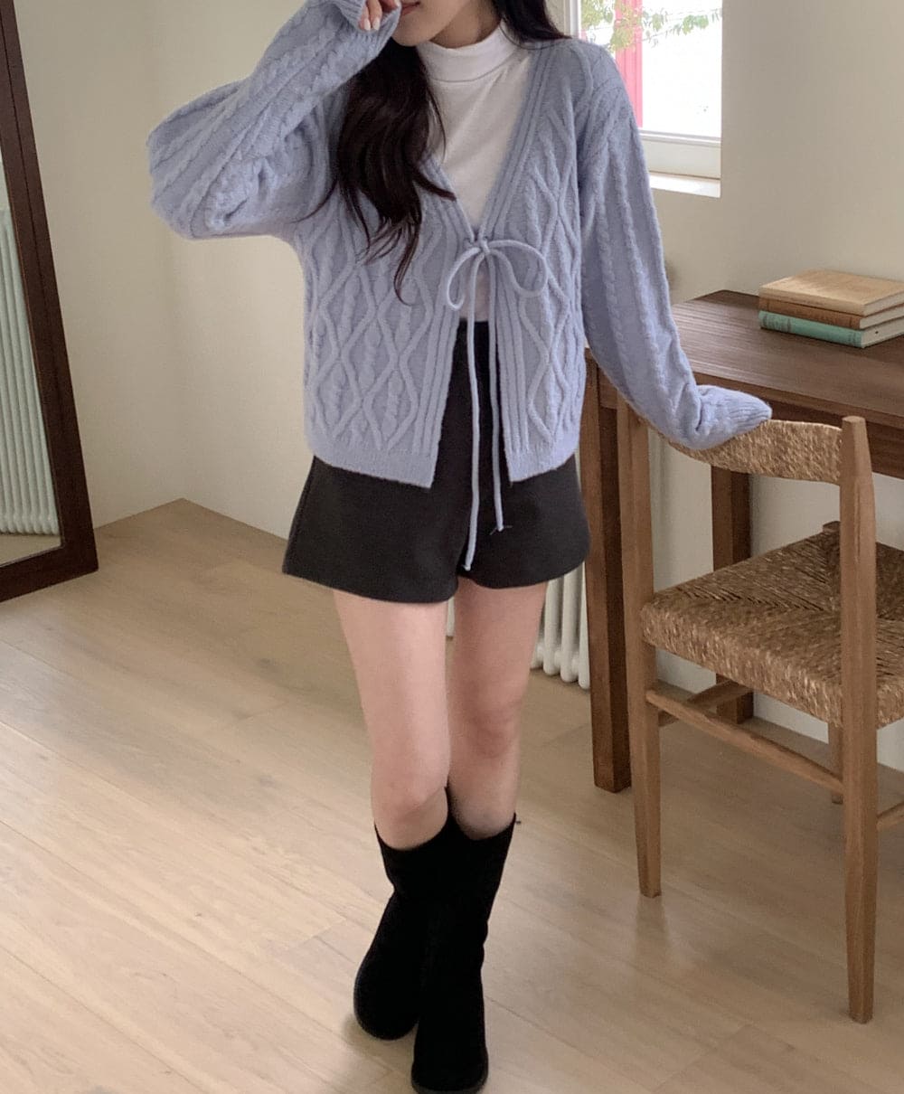 Palette Eyelet Ribbon Cardigan