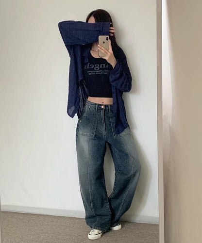 【🖤y2k vibe】Retro Wide Jeans