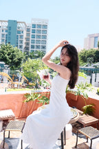 Ruffled camisole maxi dress