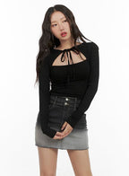 【🩶Korean Style Sexy】Ribbon Top 
