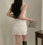 【Sweet and Girlish】Ruffled Dress Set