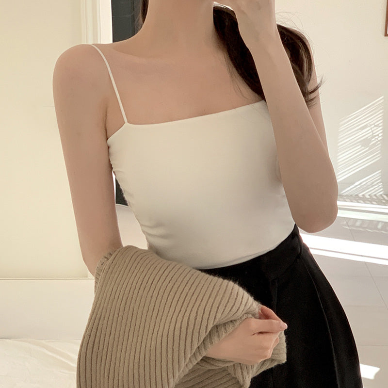 【+5°C HEAT🌡】Thin Fleece Comfy Bra Top (with padding)