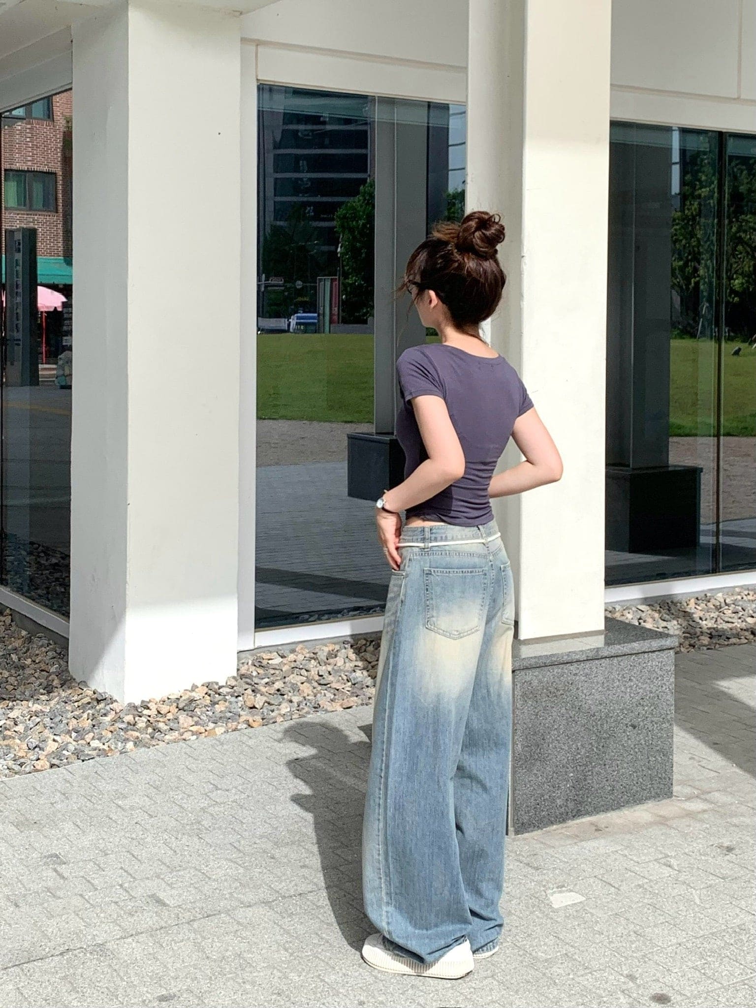 【y2k vibe】String Balloon Wide Jeans