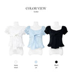 【夏日芭蕾風】Ribbon Puff Blouse