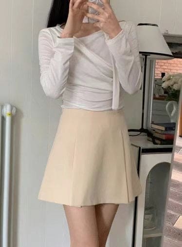 【🩰Ballet Core】Drape Shirring Tie Set