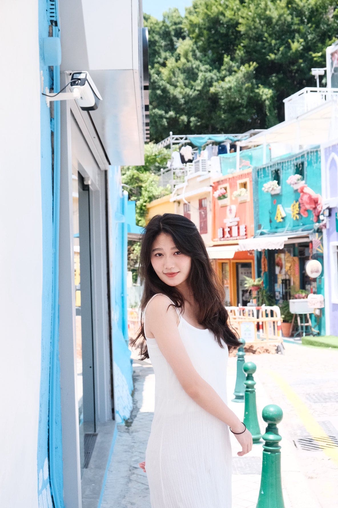 Ruffled camisole maxi dress