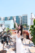 Ruffled camisole maxi dress