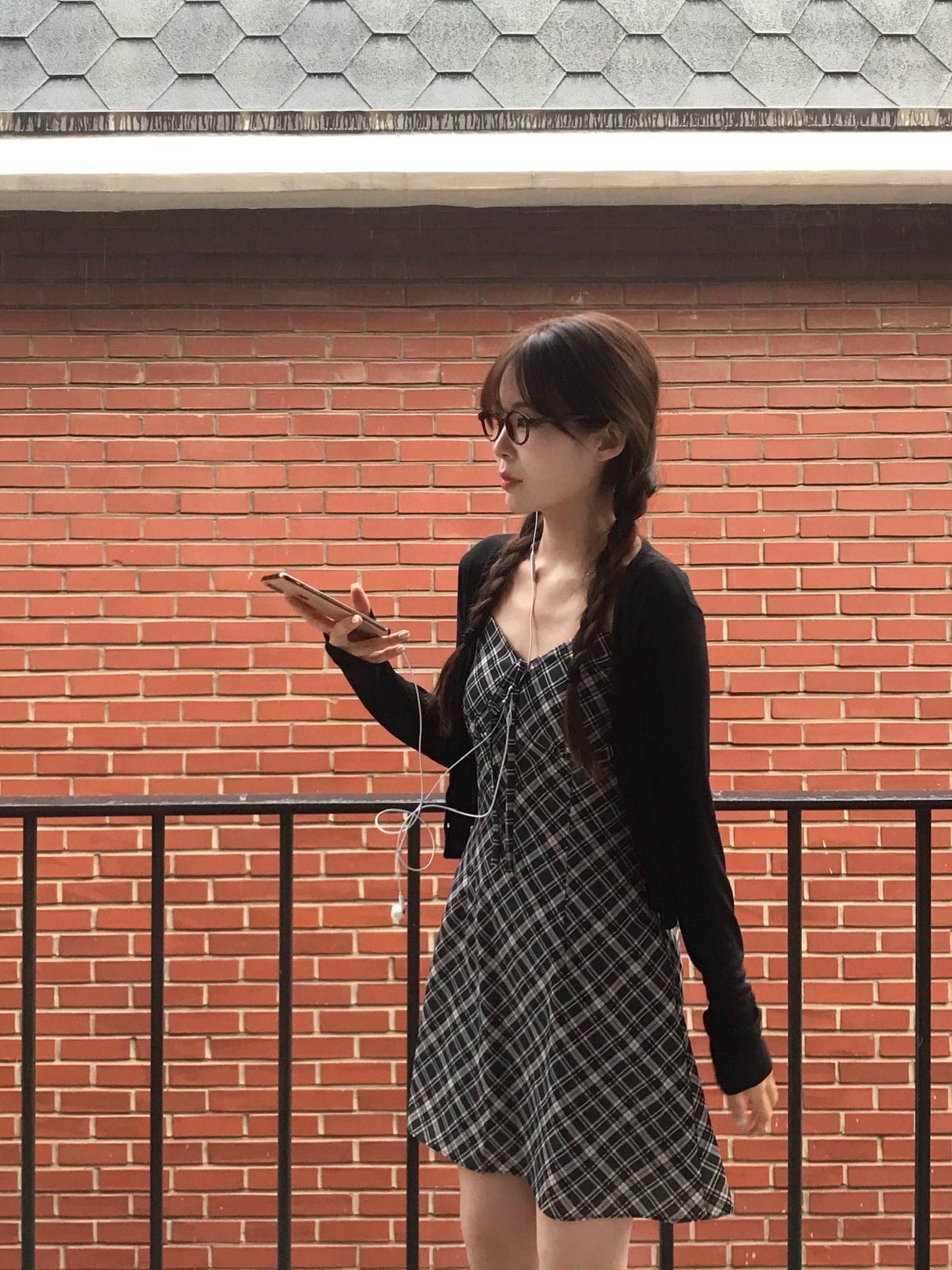 【🍂autumn vibe】Checked Mini Dress