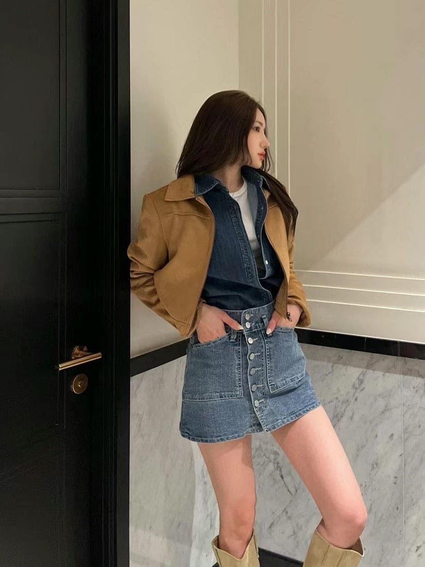 High-quality slim-fit short jacket