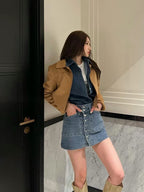 High-quality slim-fit short jacket