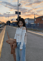 【ONNI氣質】Shirring Ribbon Knit Set