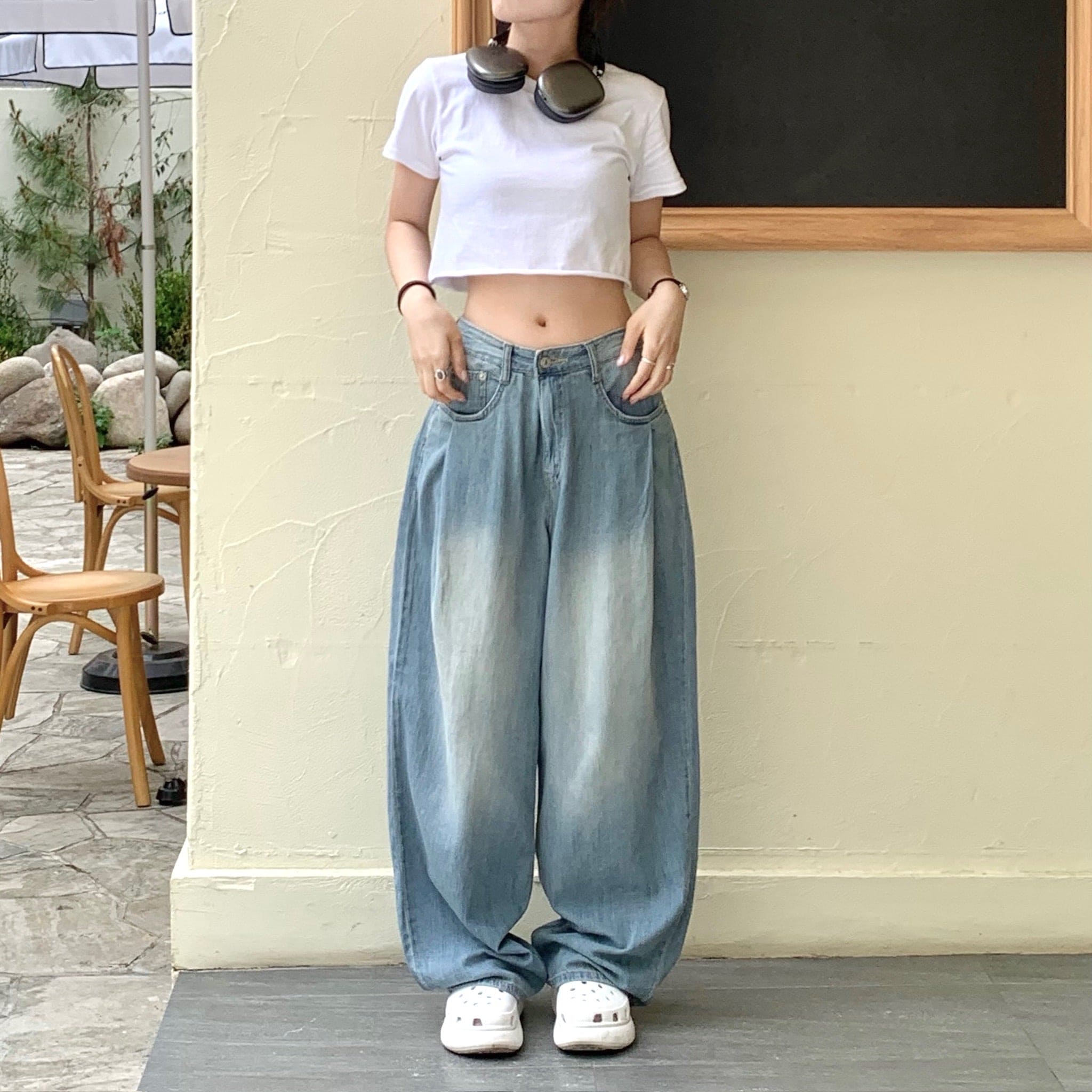 [Summer Fabric] Fresh Pintuck Wide Denim
