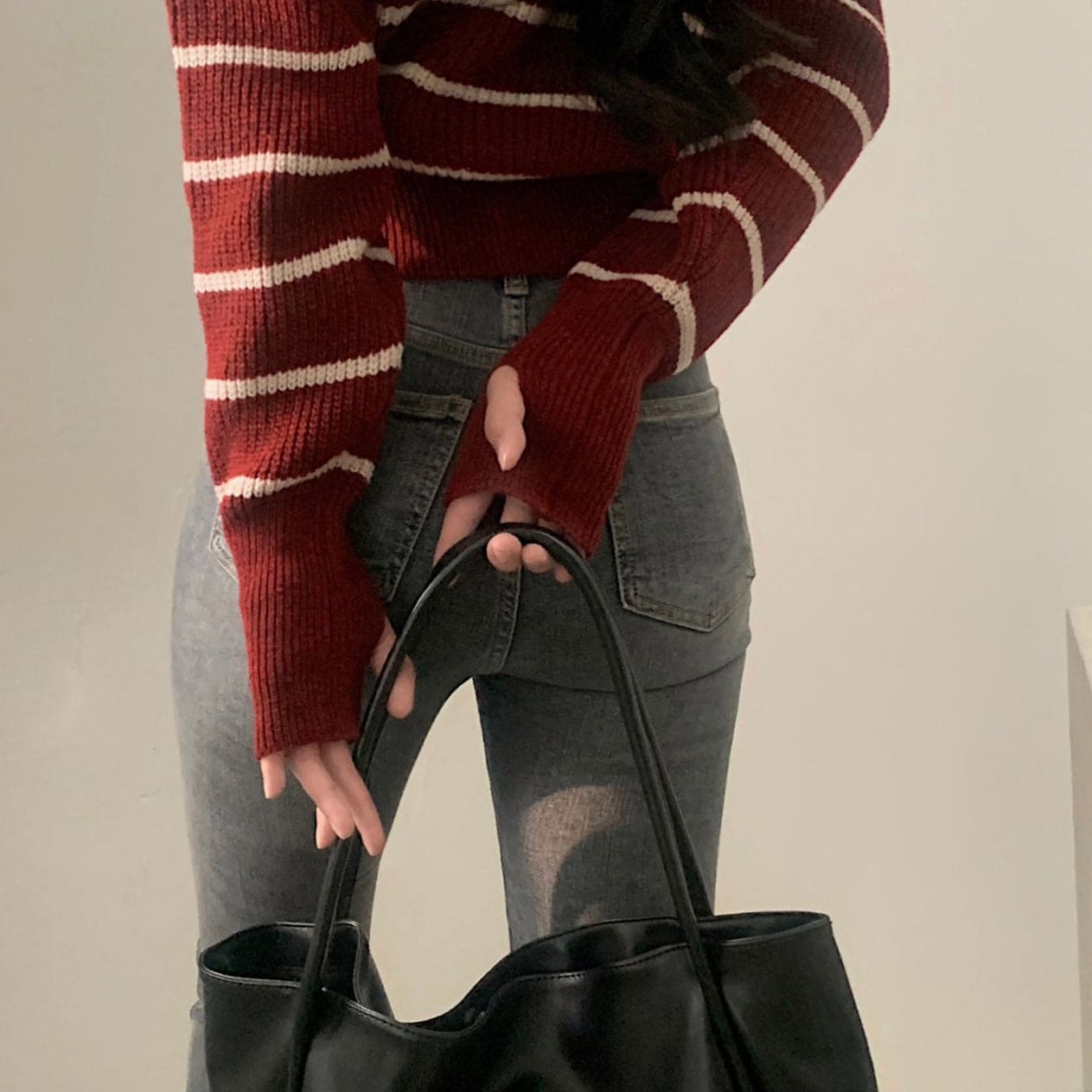 【🍷聖誕新年PICK】條紋保暖寬鬆針織衫