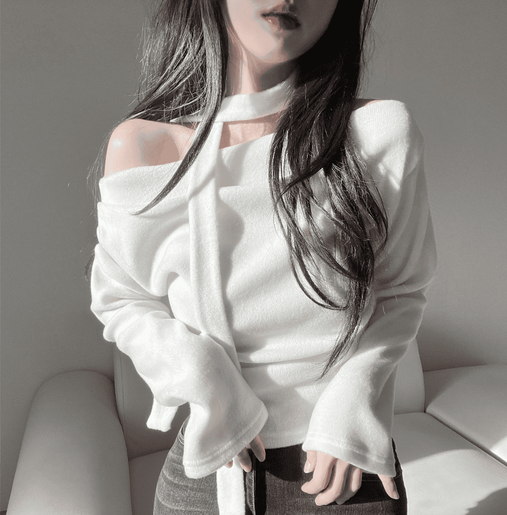 【Sweet Snowflakes】Off-Shoulder Tie Set 