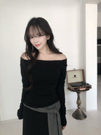 【🍇秋冬新色】Basic Off Shoulder Top