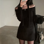 Tie Strap Off Shoulder Set 