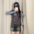 【層疊穿搭】Layered Star Patch Tee