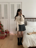 Thick pleated skirt for autumn and winter