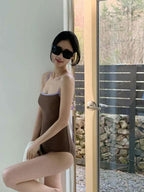 【🤎Simple and Beginner's Guide】Ribbon Back Monokini 