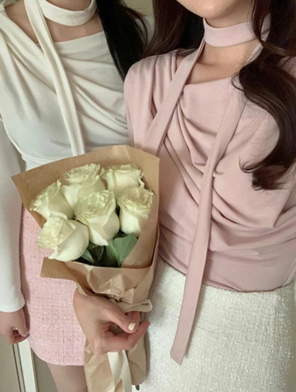 【🩰Ballet Core】Drape Shirring Tie Set