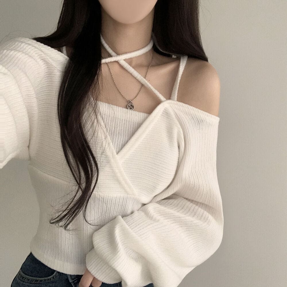 Off Shoulder Pretzel Top Set