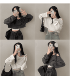 【🍂New products for autumn and winter】Rubid Flared Crop Knitwear 