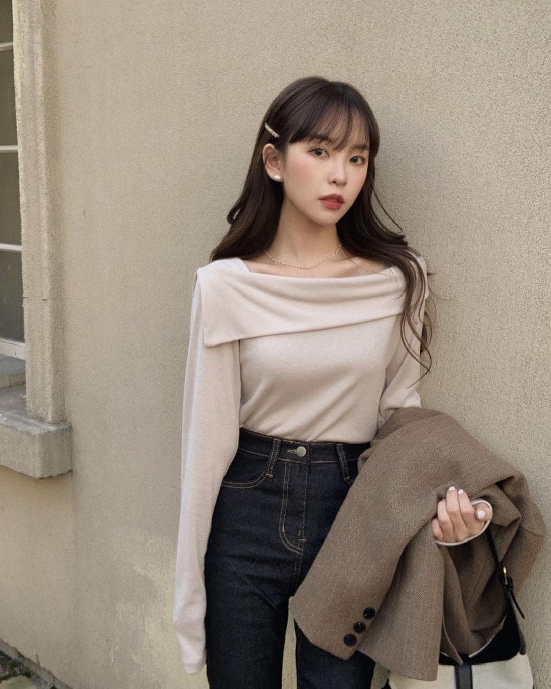 Winter First Love Off Shoulder Top