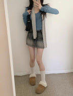 [Korean Hot Item!] Washing Denim Mini Skirt 