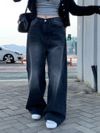 【Y2K Vibe】Cool Wide Jeans