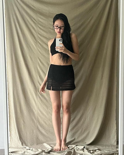 【優雅甜美】Crochet Skirt Bikini