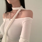 Tie Strap Off Shoulder Set 