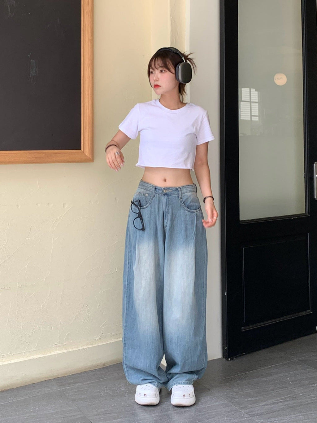 [Summer Fabric] Fresh Pintuck Wide Denim