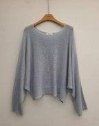 Orders surge! Basic loose-fitting knit long-sleeved shirt