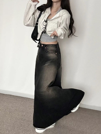 Rocher Maxi Denim Skirt