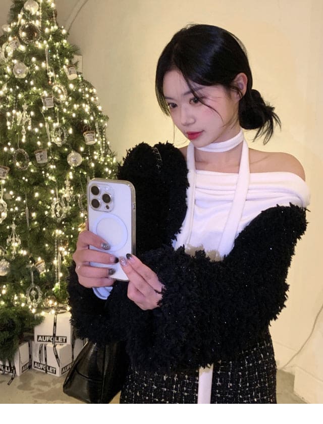 Breezy Off Shoulder Scarf Set 