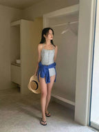 【🩰可愛/斯文】Halter Stripe Bikini