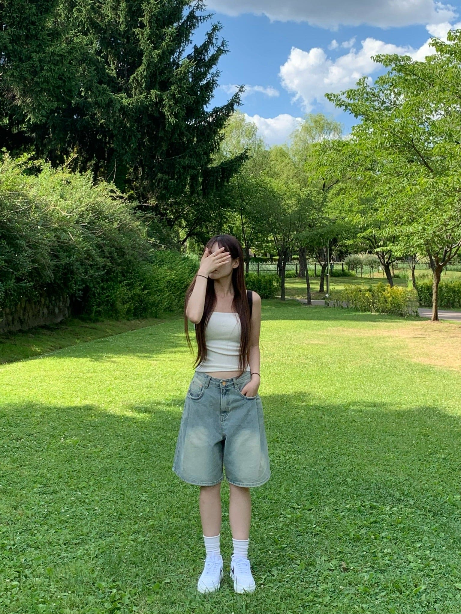 【慵懶風】Balloon Denim Half Pants