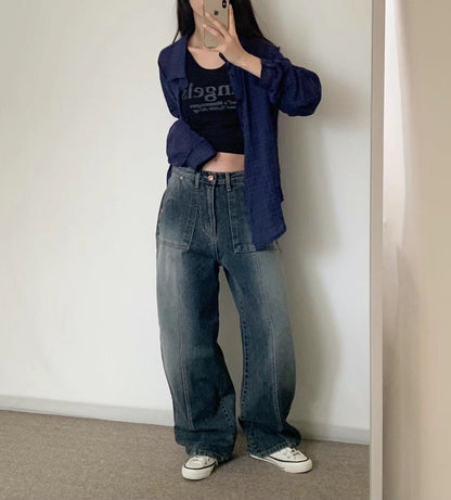 【🖤y2k vibe】Retro Wide Jeans