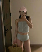 【🩰可愛/斯文】Halter Stripe Bikini