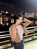 High-quality slim-fit short jacket