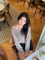 Orders surge! Basic loose-fitting knit long-sleeved shirt