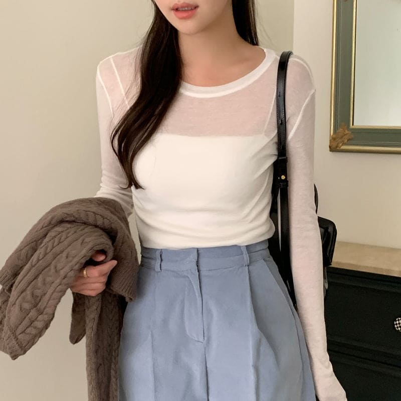 [Can be layered] Tencel Basic Tee
