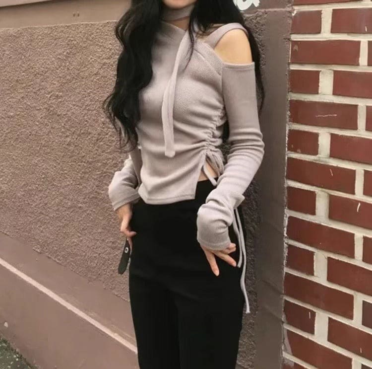 【ONNI氣質】Shirring Ribbon Knit Set