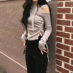 【ONNI氣質】Shirring Ribbon Knit Set