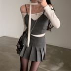 [Savage]緊身胸衣+百褶裙套裝