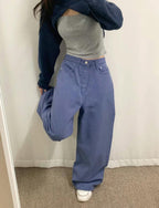 【Y2K Vibe】Cool Wide Jeans