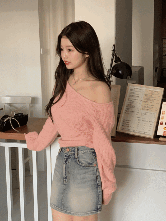 【韓網爆款！】Washing Denim Mini Skirt