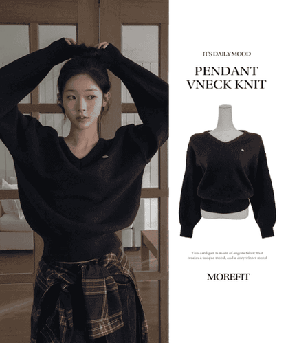 【🌷春裝新品】Label V-Neck Knit